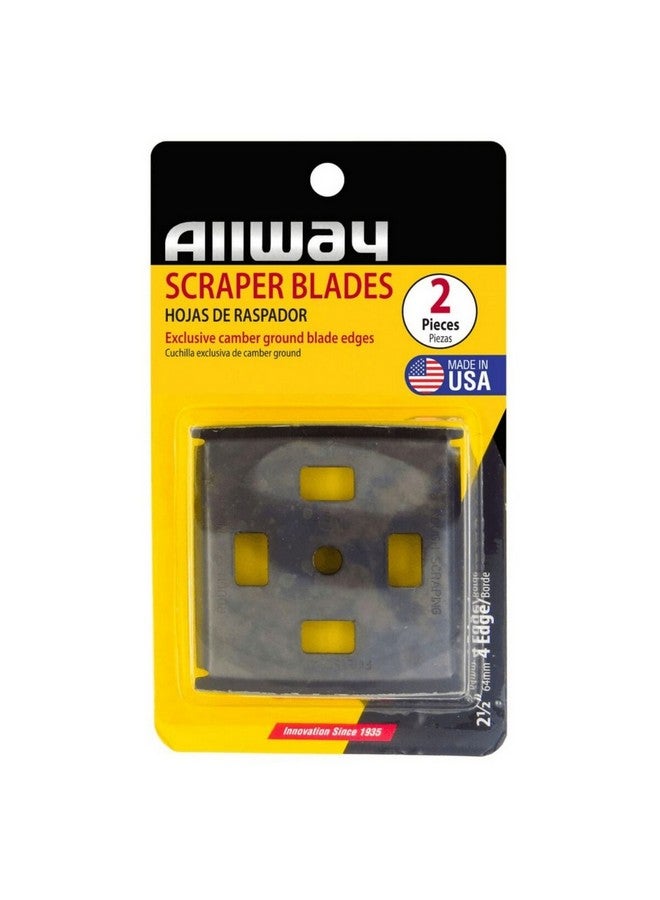 Allway 2-Piece Heavy Duty 4 Edge Wood Scraper Blades Black 2.5 Inch 42B - Image 2